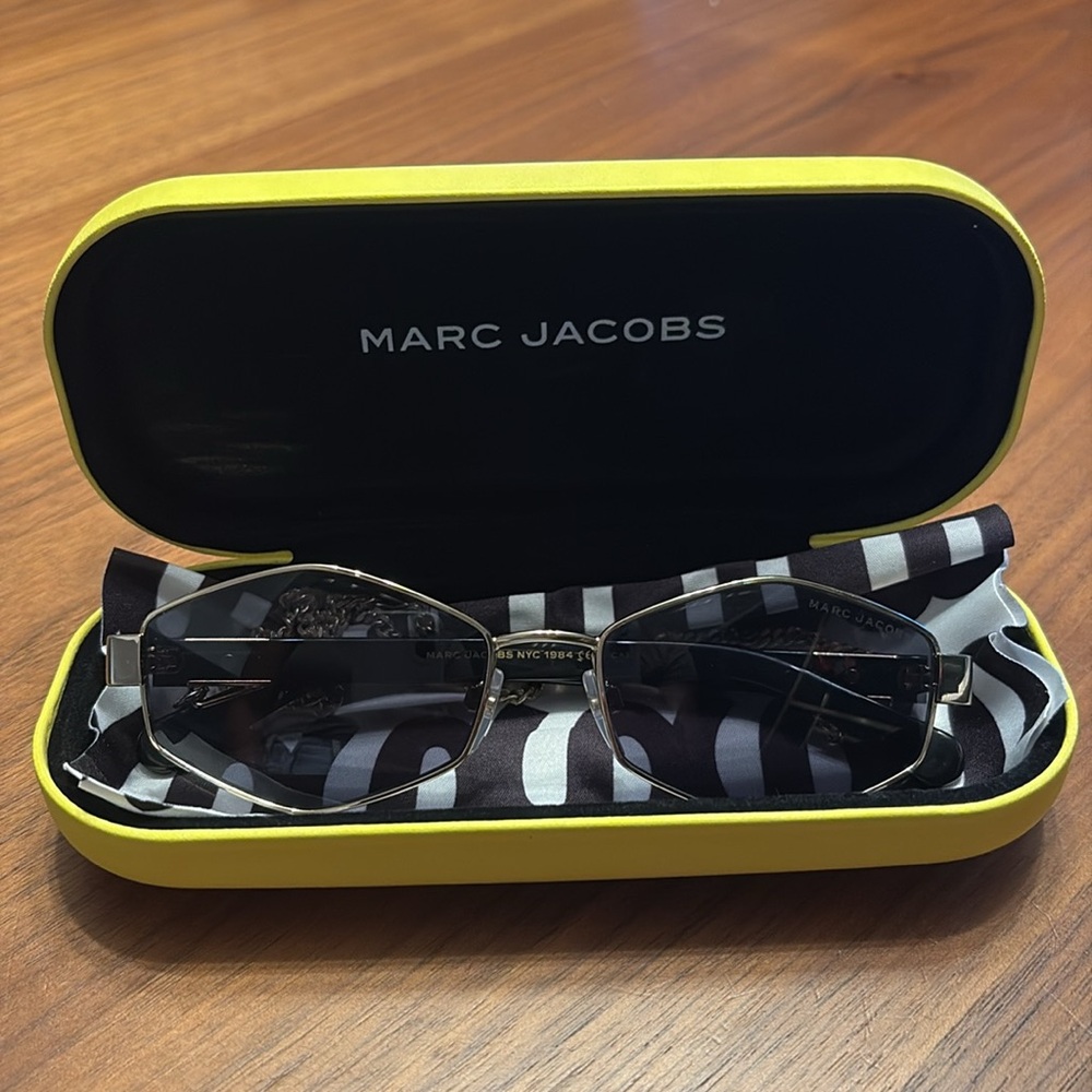 Marc Jacobs Black Sunglasses with Gold Frame